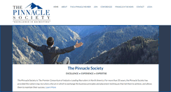 Desktop Screenshot of pinnaclesociety.org